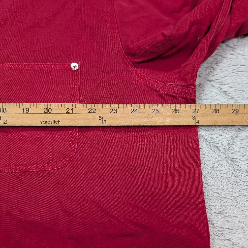 Polo Ralph Lauren Shirt Mens XL Red Workwear Heavy Cotton Twill Rugged Outdoor - Picture 5 of 7